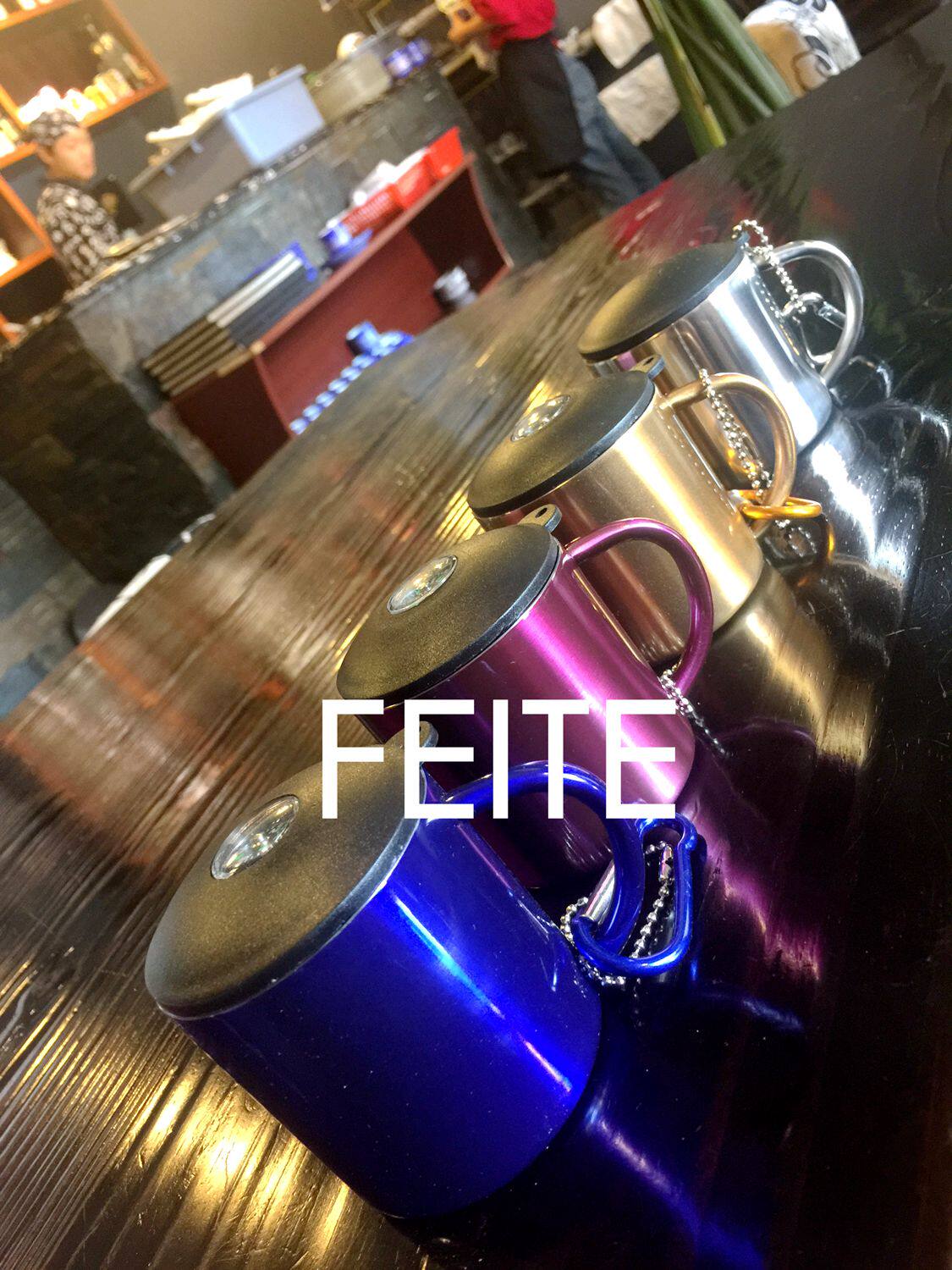 Feite thickened double stainless steel mouth cup insulation accompanying cup Kindergarten children's water cup with lid 2