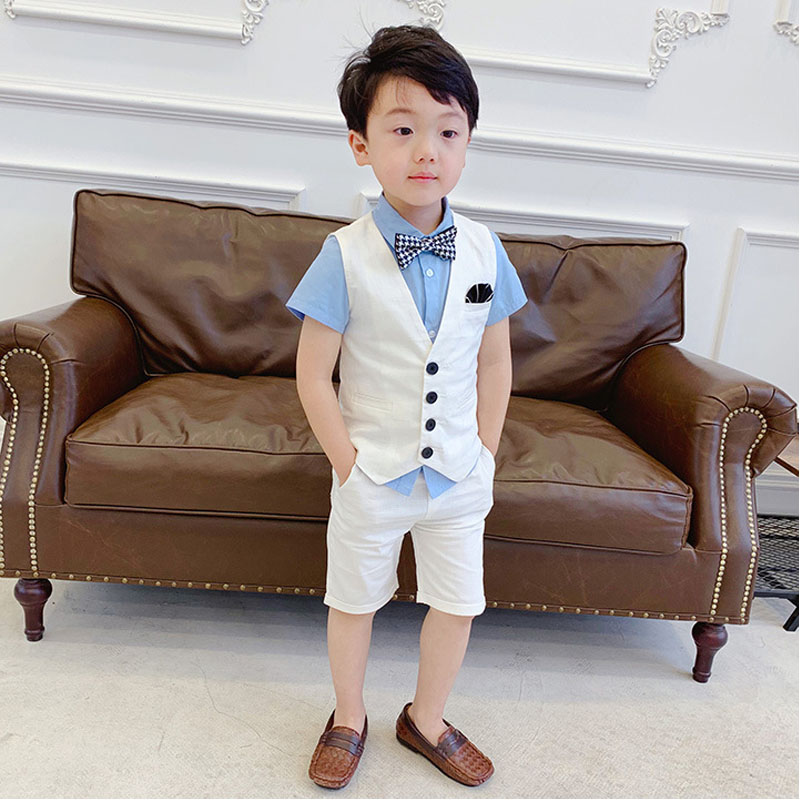 2020 Xia xin phiên bản Hàn Quốc của bộ đồ phù hợp với chiếc váy childrens hai mảnh thiết lập phù hợp với chủ hoa childrens quần áo hiệu suất.