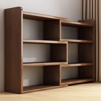 Solid wood bookshelves desktop storage rack bedroom office desk small multi-layer shelf children's desk storage bookcase