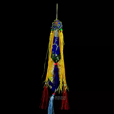 Tibetan Buddhist supplies, drum spikes, hand-embroidered tassel streamer, master hat, Sui scripture hall, decorative hanging ears