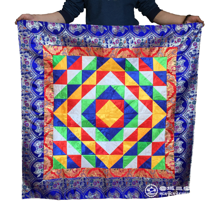 Tibetan brocade silk 8 auspicious fabric sewn for table cloth upper division Law altar City Law table cloth 1 m square