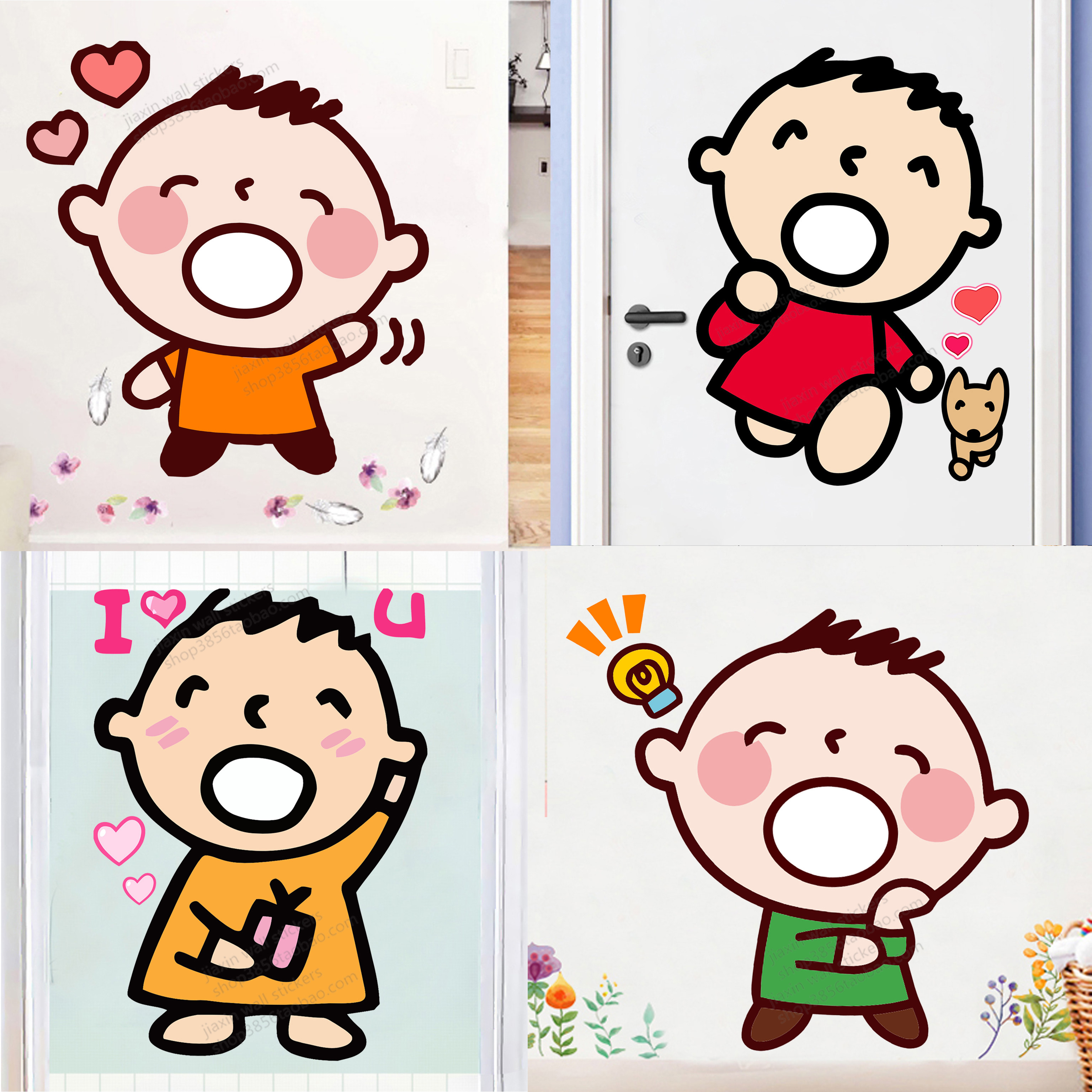 Large Caliber Cartoon Cartoon Marvel Lid Sticker Waterproof no-mark Makeup Room Creative Personality Bathroom Wall Decoration Sticker