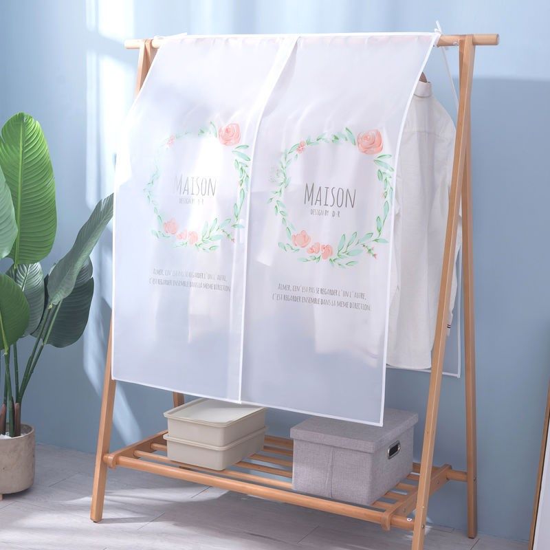 Clothes cover dust cover three-dimensional household hanging clothing dust bag floor hanger cover cloth large wardrobe cloth cover