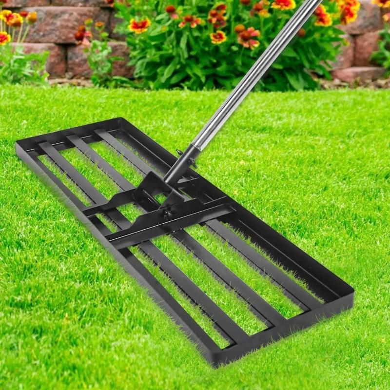 Lawn Leveling Rake, Soil Leveling Tool, Beach Fertilizer Applicator, Hand-Held Push-Pull Leveling Tool, Garden Leveling and Fertilizing Tool