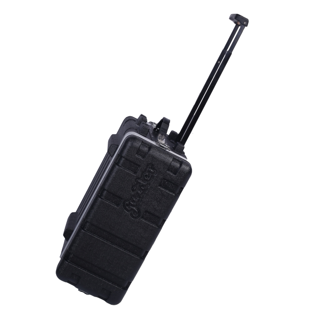 In-Stock Zhongshen 17inch Trolley Abs Flight Case 3U 4U Plastic Cabinet Chassis Amplifier Peripheral Equipment Case