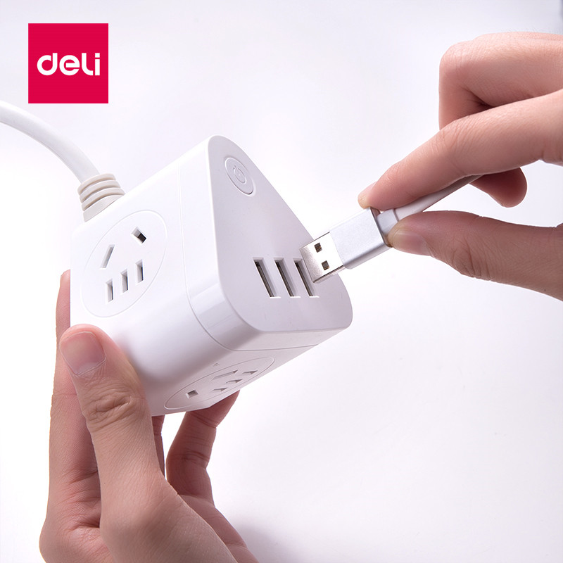 Right-hand Triangle Magic Cube Inserts 18321 Power patch socket 1 5 m Total length 3 USB charging connector