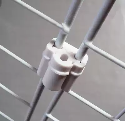 DIY mesh barbed wire pet cage connecting buckle can be rotated and folded after connection for easy loading and unloading 12 packs
