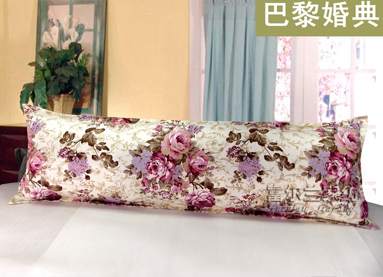 Vỏ gối đôi Bông nguyên chất dài Vỏ gối 1,2 m 1,5 m 1,8 m Cotton có đệm lót dài - Gối trường hợp gối cao su kim cương