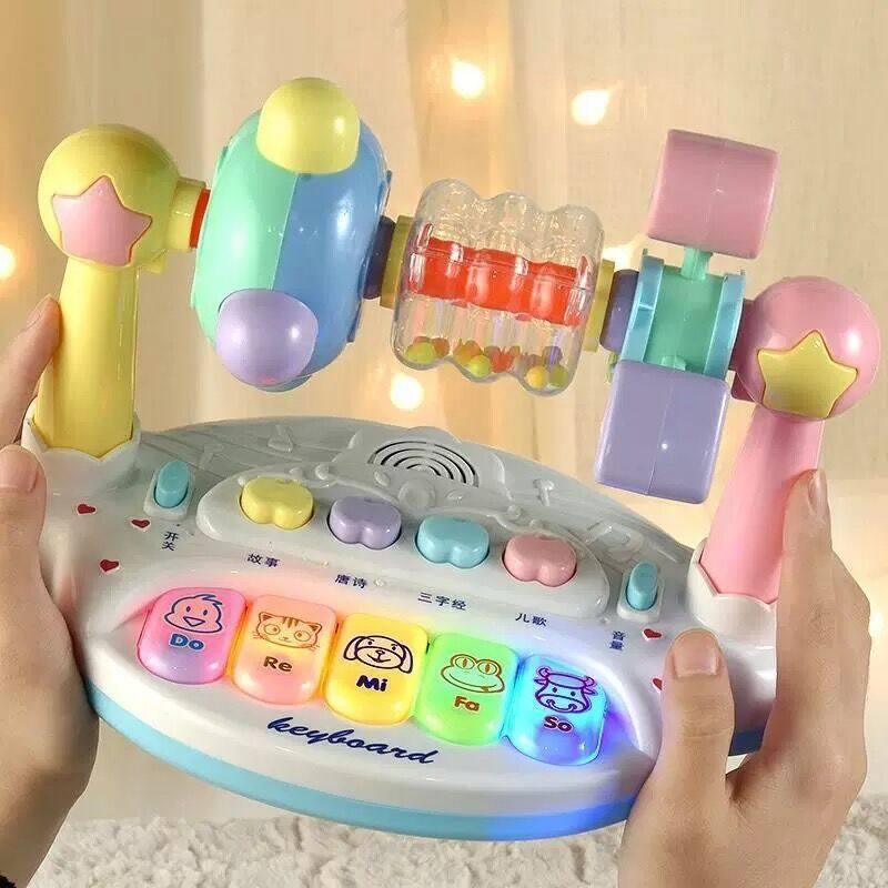 Newborn baby early education educational toy 0-1 year old 2 baby music multifunctional rattle boys and girls 3-6-12 months