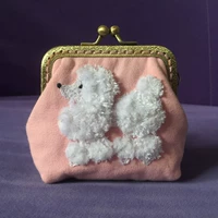 Комплект материалов «Пудель» + стрейч для вышивки.