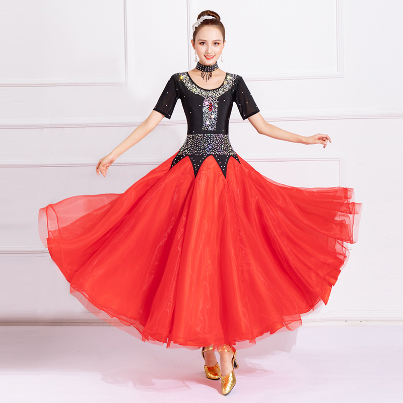 Women ballroom dance dresses Modern dance dress Waltz friendship dress  National Standard Dance Dress performance Costume