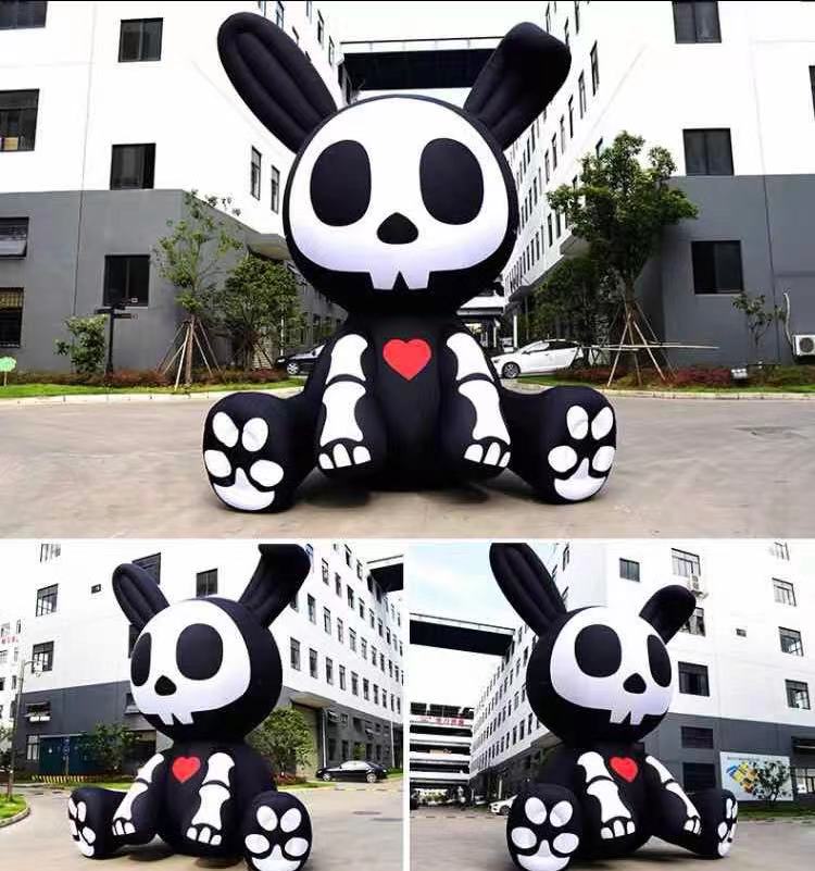 Halloween Piste Die Glowing Arch Man Puppet Skull Bunny Rabbit Owl Inflatable Doll Park Mall Hanging Beauty Chen