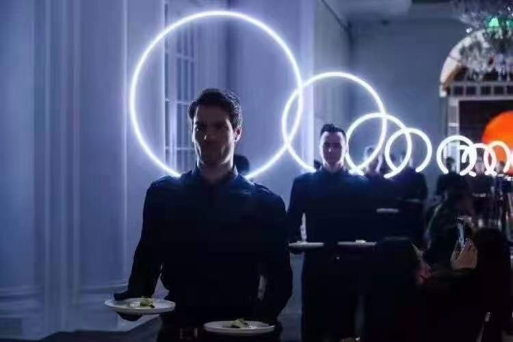 Bar luminous back ring led angel halo gogo performance props party out of wine clothes nightclub KTV stage custom