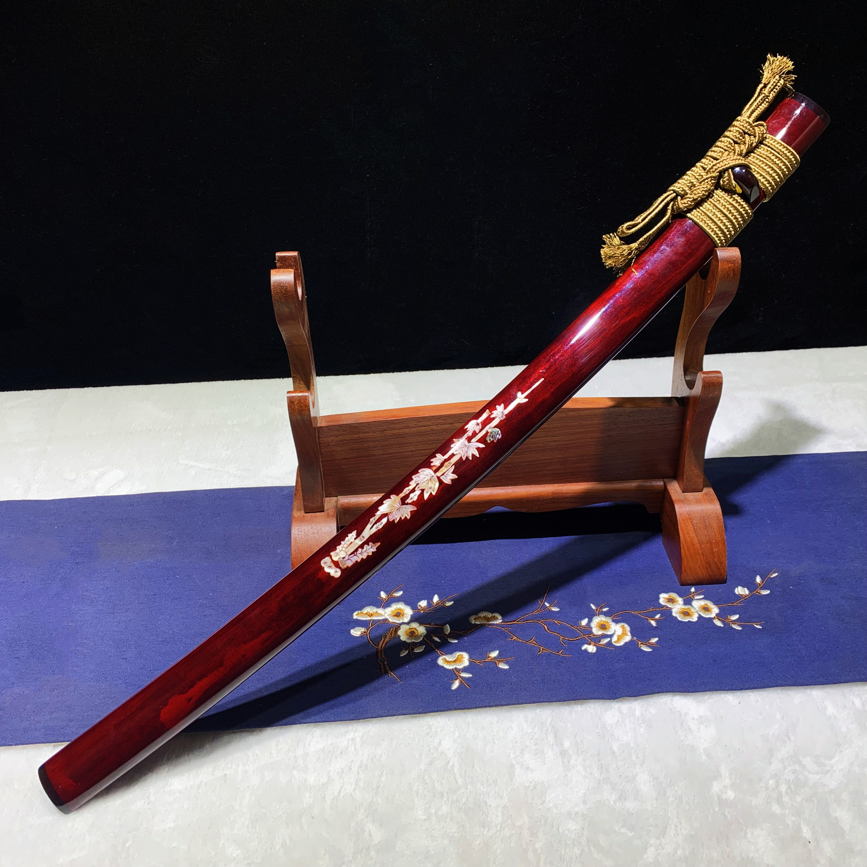 高档铜刀镡日本刀装具！纯铜鎏金银套装惊艳全场！古风控必入