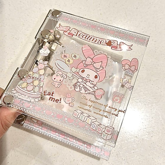 可爱美乐蒂亚克力活页卡册高颜值爱豆3寸小卡照片收纳拍立得收集