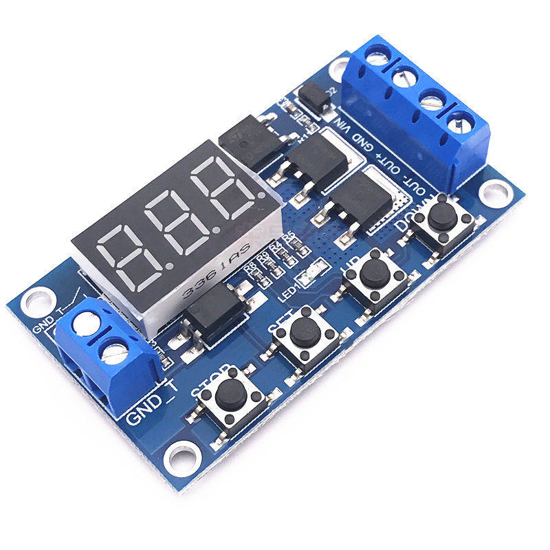 触发循环定时 延时开关电路 双MOS管控制板代替继电器模块 12 24V