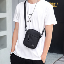 Men Packets Bag Mini Small Satchel Canvas Diagonal Cross Small Backpack Light Sap Bag Sloped Shoulder Bag Single Shoulder Sloped Satchel Bag