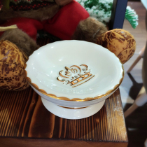 Special offer creative European relief Crown ceramic soap box drain soap soap box American high-end face soap tray