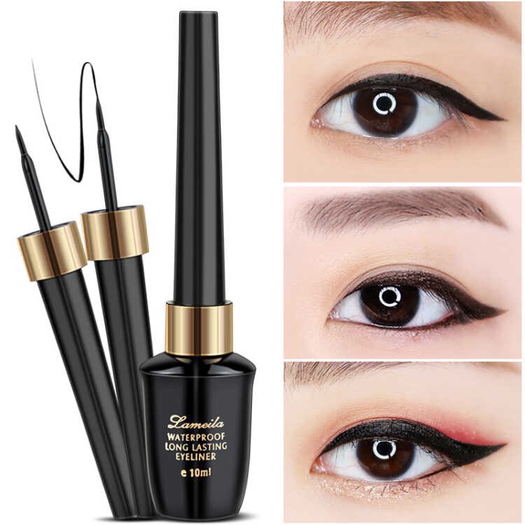 Cool Black Eye line liquid 10ml Persistent waterproof sweating without fainting hard head eye line liquid beginners Korean eye color makeup