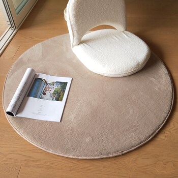 Short pile bedroom casual carpet study computer chair mat living room round carpet fashion simple modern leisure round carpet