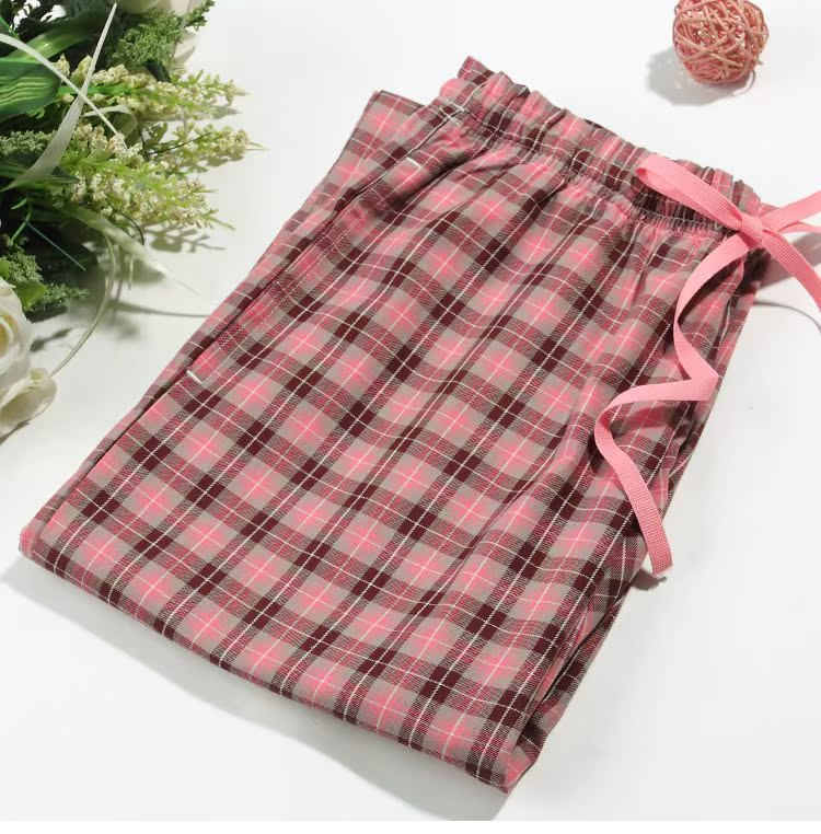 Bộ đồ ngủ mùa hè Cotton nữ trung niên Kích thước lớn mỏng thường xuyên mùa xuân và mùa thu tại nhà Cha mẹ Quần rộng Quần cotton nhà quần áo nam hàng hiệu
