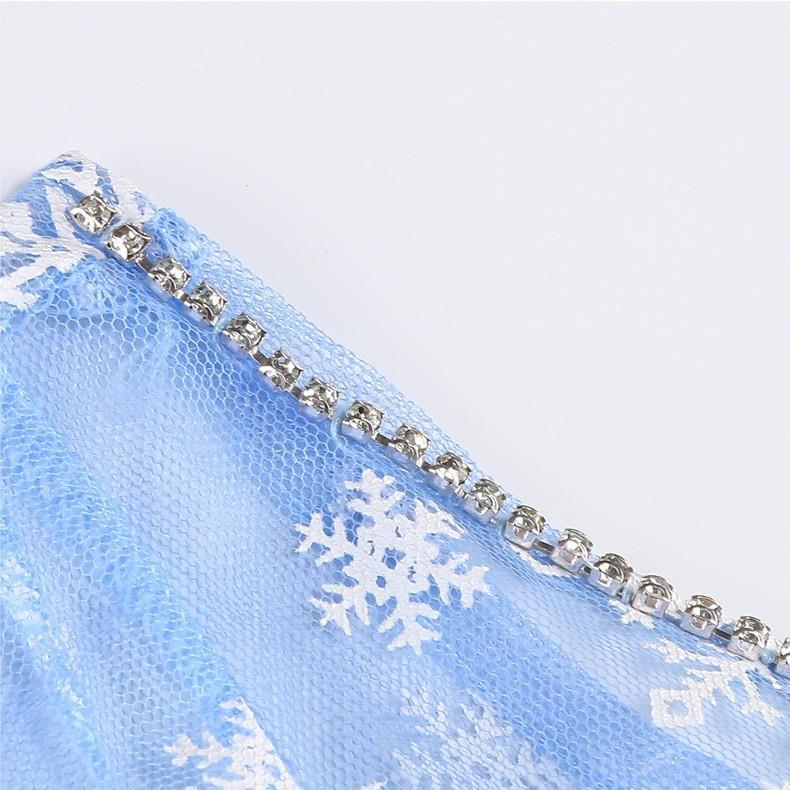 艾莎公主裙女童夏季万圣节爱莎连衣裙子冰雪奇缘衣服elsa艾沙礼服 — 7