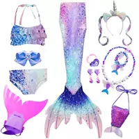 Galaxy Three-Peece Set + Fins + косы + подарочная коробка фиолетовый