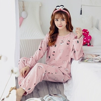 Bộ đồ ngủ nữ cotton dài tay hai mảnh phù hợp với xuân hè Thu Đông đồ bộ nữ mặc nhà