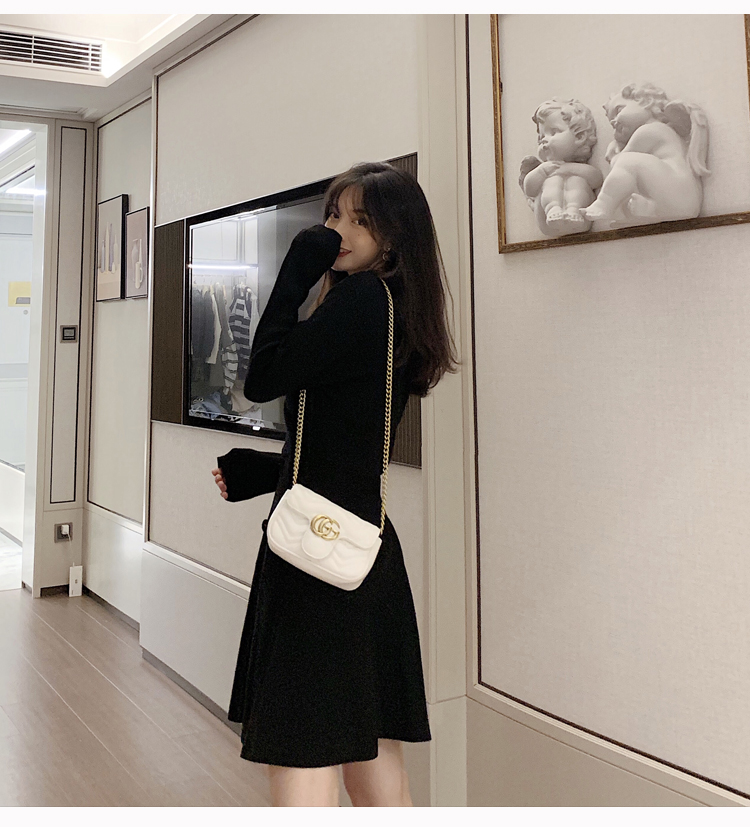 VK旗艦店 韓系雙排扣收腰顯瘦針織西裝領長袖洋裝