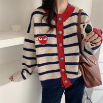 2022 Spring and Autumn loaded with Korean version Loose Lady Jacket Sweater Cardiovertshirt Thickened Blouse Jacket Topcoat