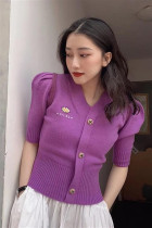 Summer short in sleeves Bottom Shirt Lady Jacket Lady Thin 70% sleeves Chicken Hearts ICE SILK SASHIMI SHORT SLEEVE T-SHIRT TIDE