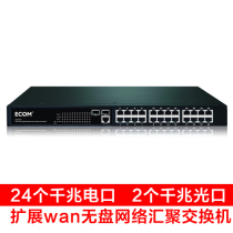 ECOM24-port Intelligent Gigabit Managed SFP Fiber Switch S2524GF Diskless aggregation VLAN isolation