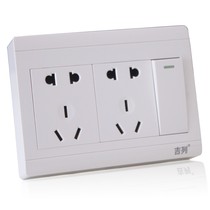 Open installation one-opening ten-hole socket with dual-control switch household wall open line single opening with two-three plug-in five-hole insert panel