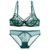 Xi Ji Pháp retro bó sát bộ đồ lót nữ siêu mỏng bra bra lông mi nụ lụa sợi kích thước lớn áo ngực