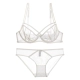 Xi Ji Pháp retro bó sát bộ đồ lót nữ siêu mỏng bra bra lông mi nụ lụa sợi kích thước lớn áo ngực