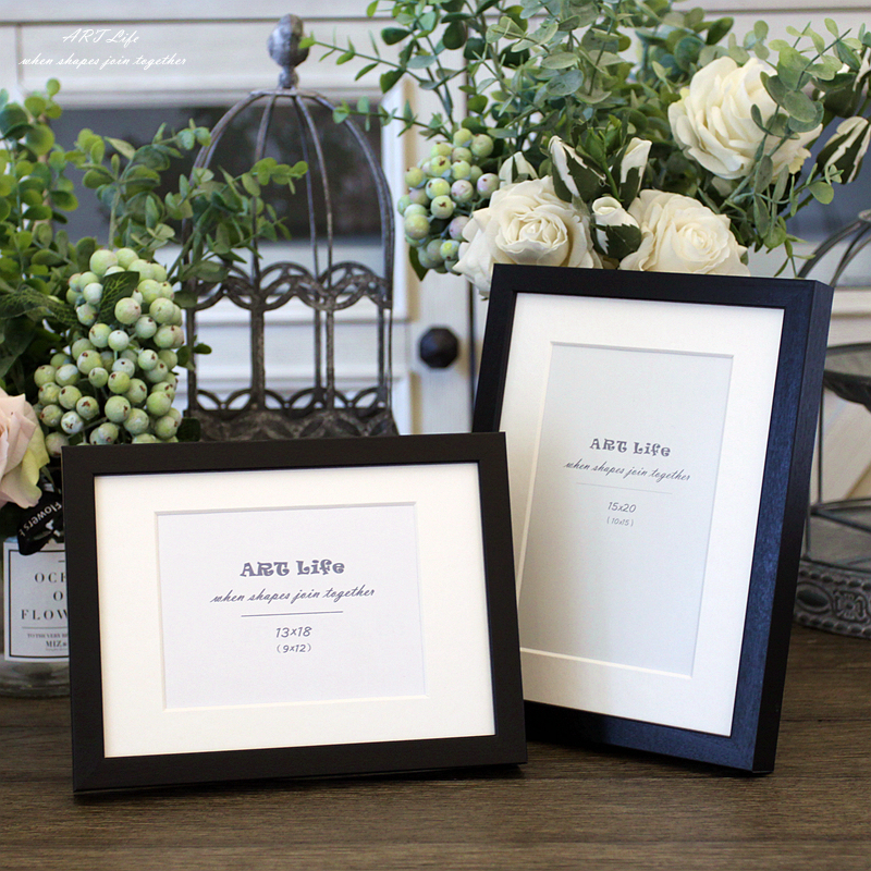 Export Nordic Solid Wood Photo Frame, Simple Black Photo Wall, Lip Print Photo Frame, Glass Horizontal Hanging Frame 5/6/7/8/ 12inch