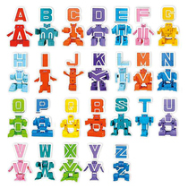 Digital Letter Deformation Robot 26 English letters abcd full set of male girl puzzle toy