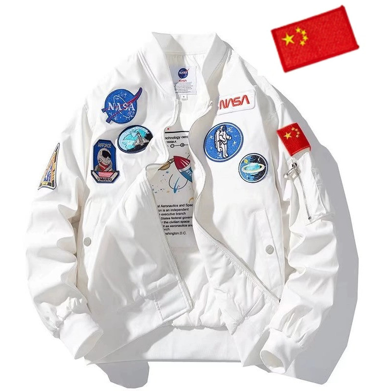Nasa Co-Branded Astronaut Jacket Men's Casual Pilot Jacket Men's and Women's Couple Autumn and Winter Trendy Brand Cotton Baseball Jacket Nasa Co-Branded Astronaut Jacket Men's Casual Pilot Jacket Men's and Women's Couple Autumn and Winter Trendy Brand Cotton Baseball Jacket
