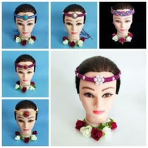 Original Design Handmade Weave Hair with Mongolian Distinctive Hair Stirrup Ethnic Wind Headwear Dance Performance Accessories Women