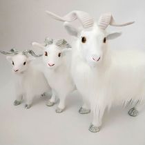 Simulation Mongolian characteristic white fluff goat childrens toy desktop decoration decoration Crafts gift