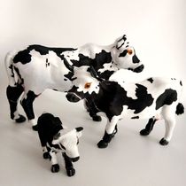 Explosive plush national animal ornaments supermarket promotion simulation gift toy crafts flower cow fur model