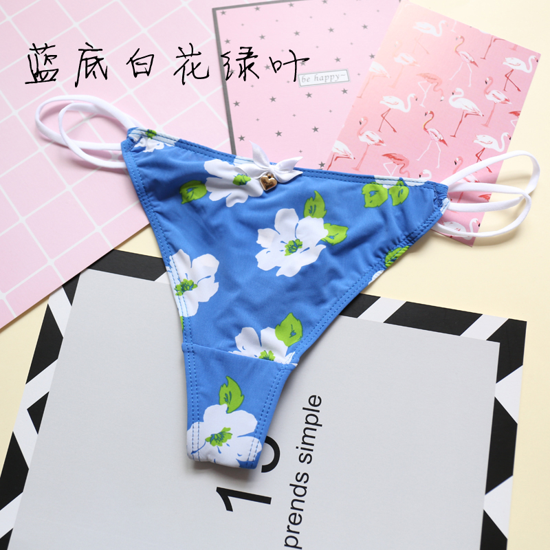 428 Jiajia Thiên thần dễ thương Sexy Lady Thong Girl Pure Color Silk Silk No Trace Low Eo Brief T Quần quần sịp nam