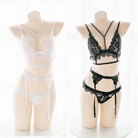 Phối đồ 1 mảnh màu đen trắng phối nhiều dây buộc bikini gợi cảm hơn ba mảnh áo ngực hở lưng