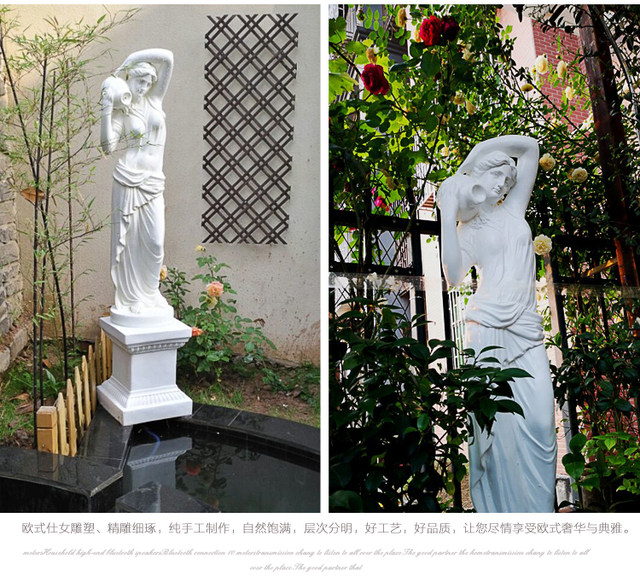 European-style angel decoration goddess sculpture figure gardening home decoration floor-to-ceiling glass steel wedding window props