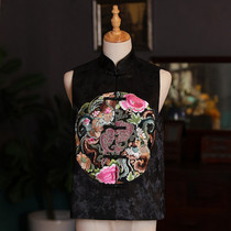 Genuine small good home Chinese style female 2021 New embroidered waistcoat Chinese vest improved cheongsam sleeveless vest