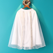 Small good home Chinese style womens clothing 2021 summer New loose improved A character elegant white half skirt