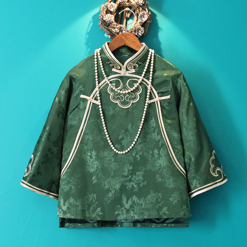 Xiao Xiao Xiao Home 2022 Spring Guangdong like the flaggown embroidery style of Chinese embroidery Tang coat woman