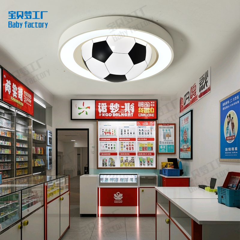 Sports Lottery Shop Decoration Pendant Lights, Football Lights, Basketball Lights, Children's Room Bedroom Pendant Lights, Personalized Creative Theme Ceiling Lights