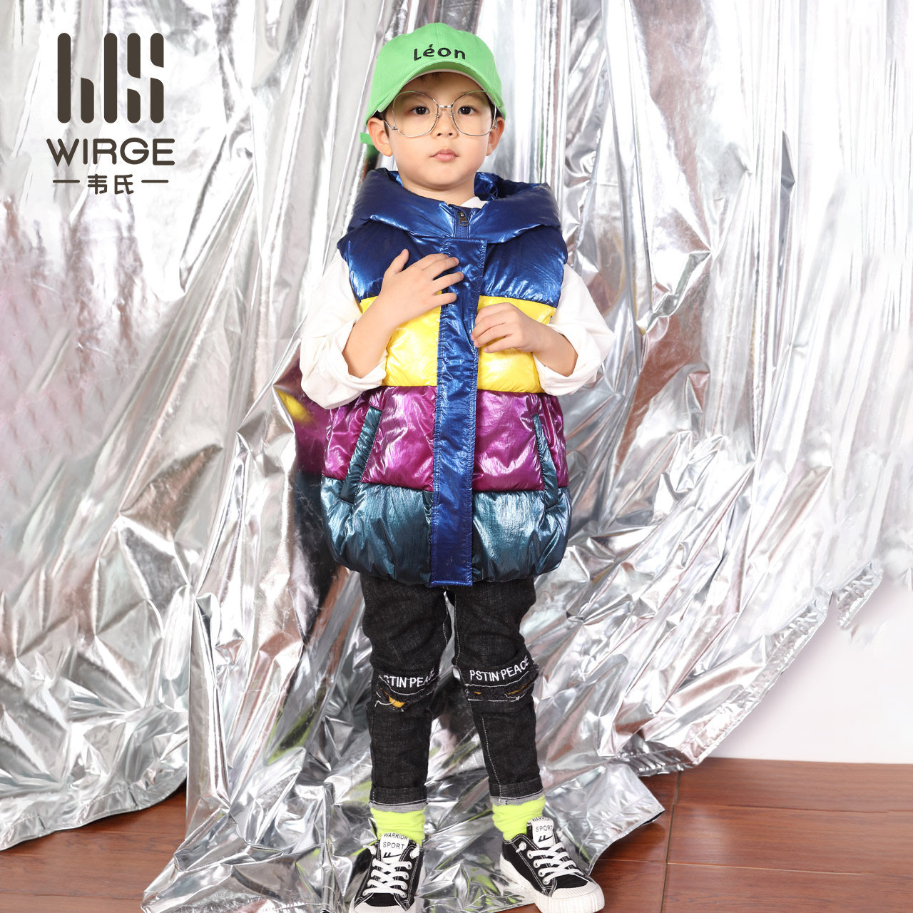 Wechsler men's and women's middle-aged children's winter children's down vest short outer wear white duck down vest thickened warm waistcoat