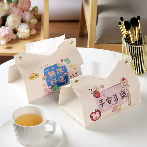 Красные бумажные салфетки для домашнего использования, коробка для хранения, легкий роскошный стиль